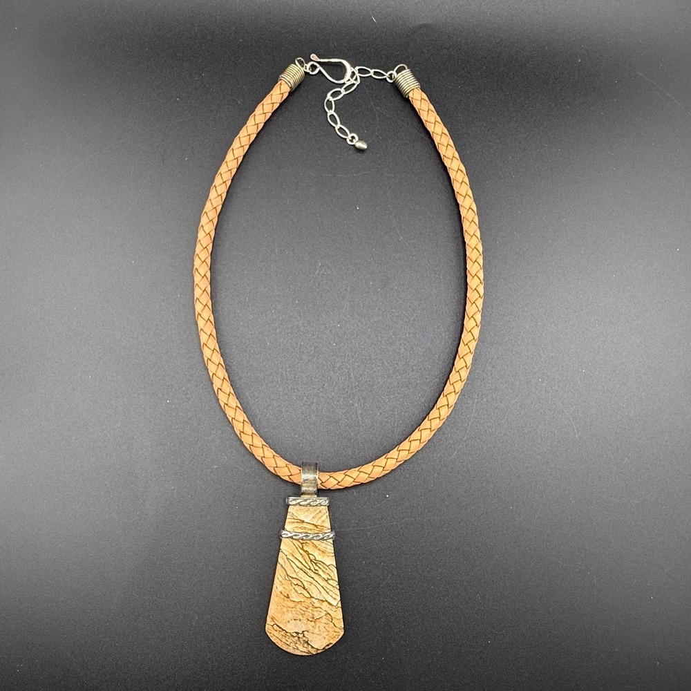Jay‎ King Necklace Jasper Stone Signed DTR Heavy 19"